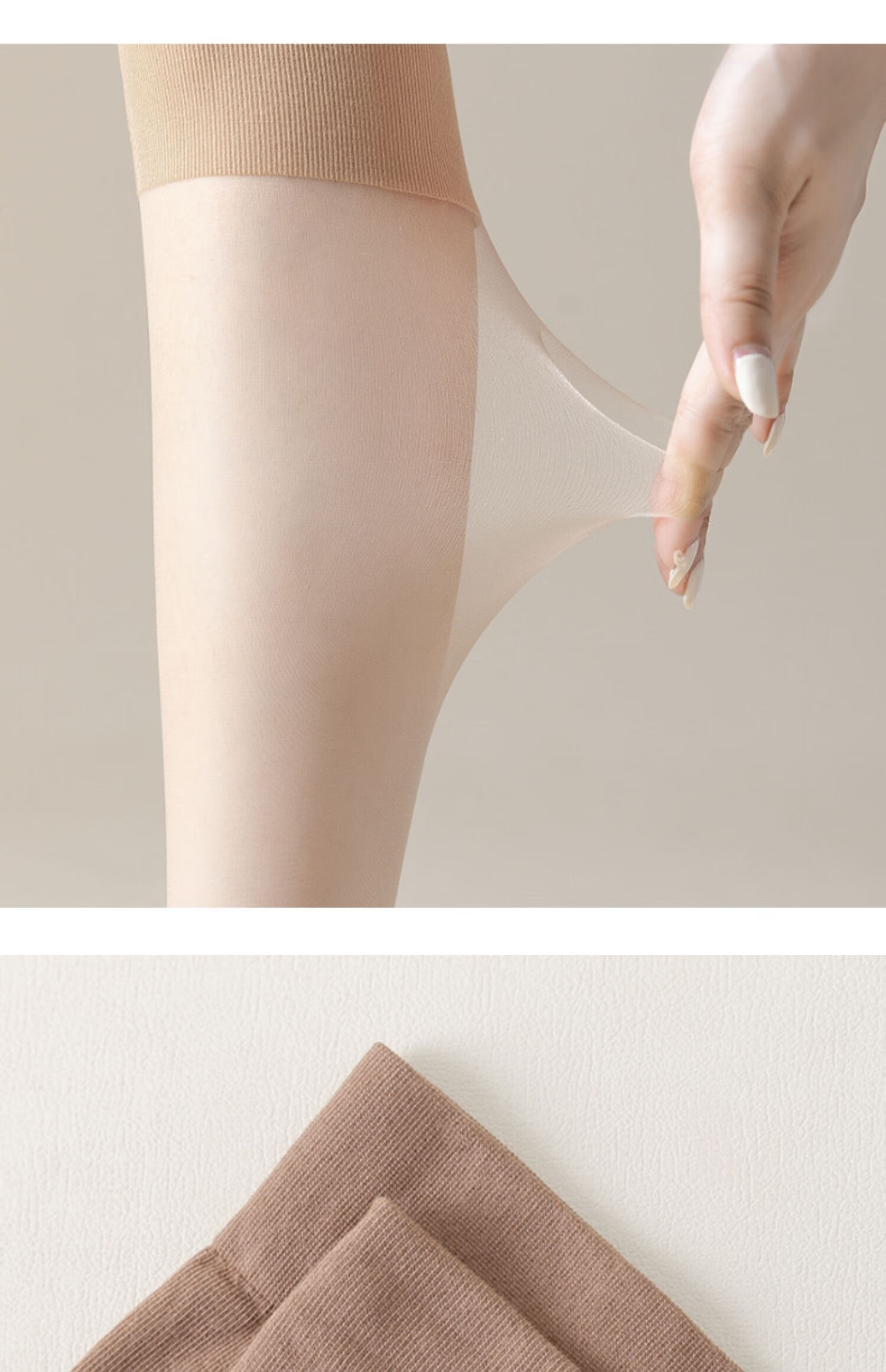 LangSha Knee-High Stockings for Women, Mid-Length Cold Legs Knee Protection Summer Thin Long Socks, Skin Color 1 Black 1 Coffee 1 12