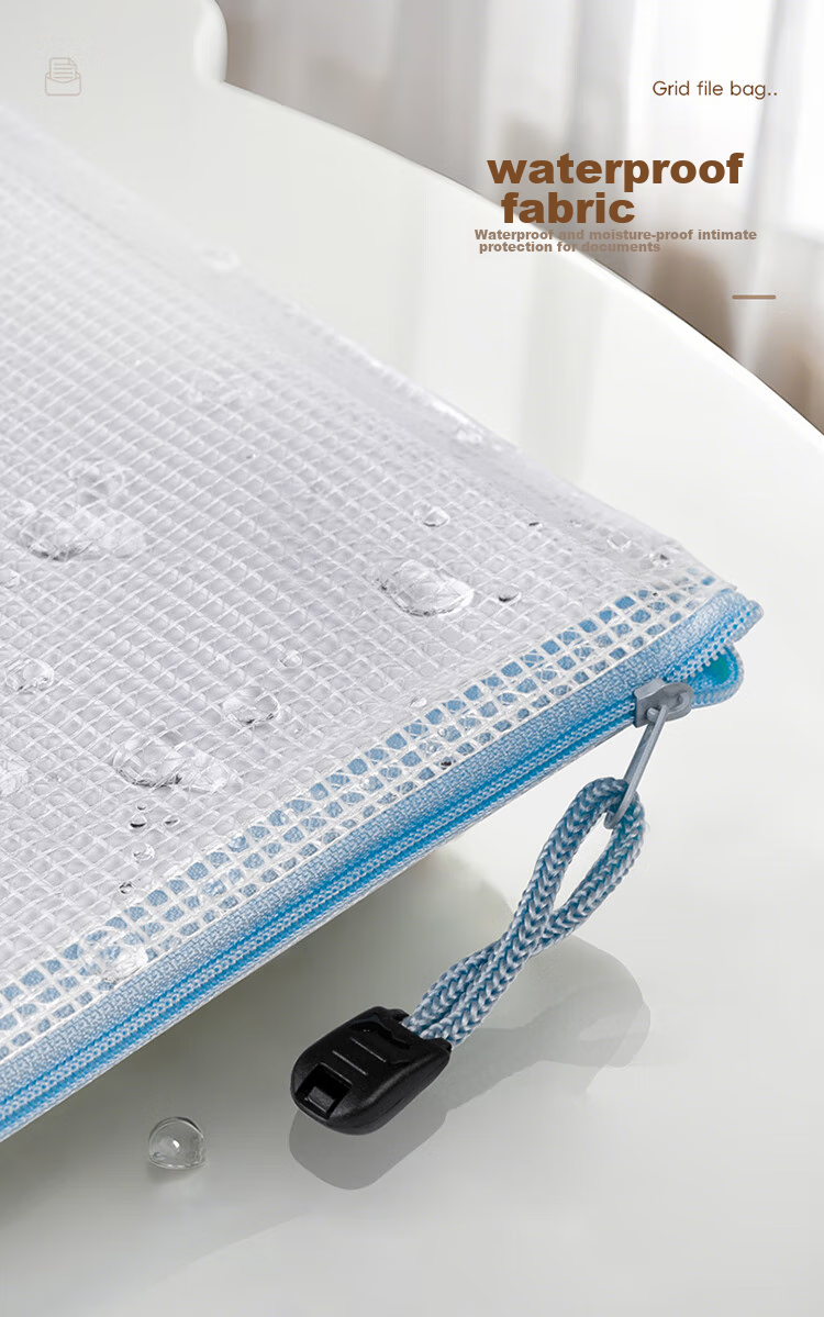 Jinlongxing Mesh Zipper File Bags, Transparent Document Bags, Subject Bags, Pregnancy Check-Up Ticket Storage Bags, File Bags, Homework And Tutoring Bag, Tutoring Bags, Pack of 10 8