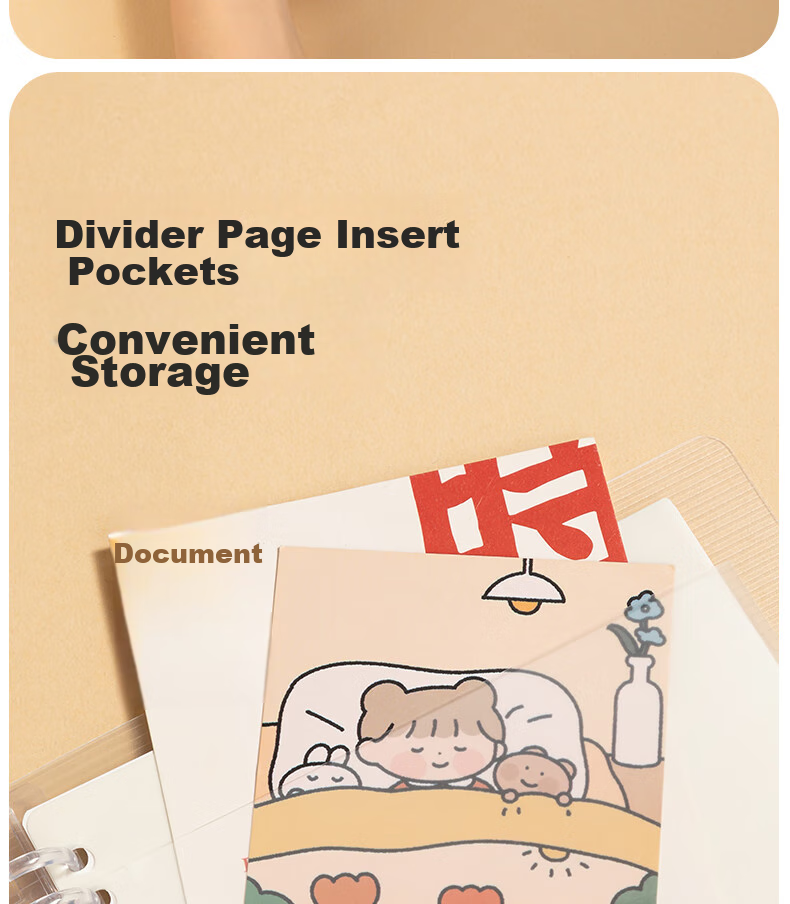 Deli B5 Loose-Leaf Notebook, Xingyu Watercolor Series, 40 Sheets/80 Pages, Comfortable to Hold, 8-Hole Refill Paper, Lined Pages, Replacement Covers, Exam Preparation, Error Correction, Homework Notebook HB540-P 10