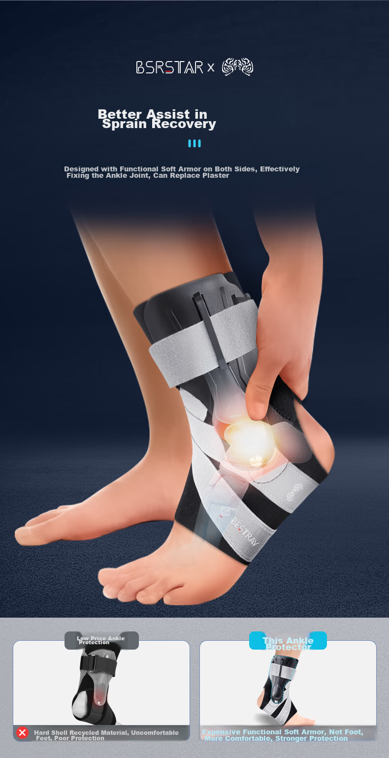 Bestray 5D Ankle Brace, Joint Fixation Support, Post-Injury Recovery Boot, Ankle Protector, Basketball Sprain Rehabilitation, Anti-Sprain Ankle Support 6