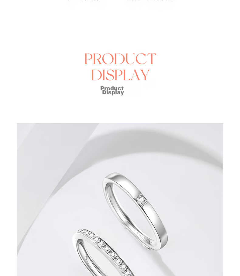 FanciFanci Beautiful Couple Rings 925 Silver Adjustable Birthday Anniversary Gift for Girlfriend 4