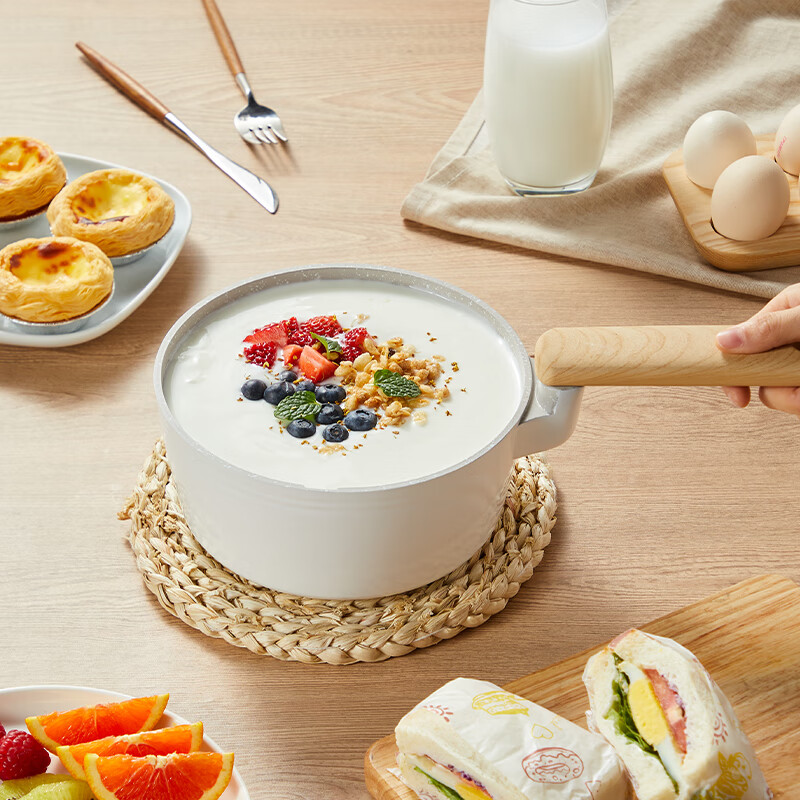Chuidahuang Milk Pot, Soup Pot, Non-Stick Pot, Instant Noodle Pot, Baby Food Pot, 18cm, Compatible with Induction Cooker, Milk Sugar NT18NG