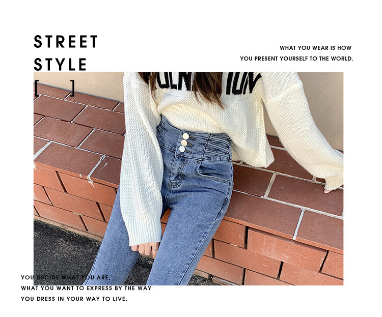 Jeanswest Women's High-Waist Jeans 2026 Spring Summer Simple Commuting Slim Fit Versatile Wide-Leg Straight Pants White S 13
