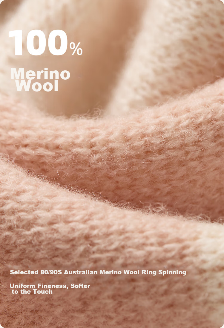 JIUMU Pure Wool Scarf for Women, Autumn And Winter Ladies' Warm Neck Warmer, Lightweight Winter Neck Protection Short Scarf for Wome 3