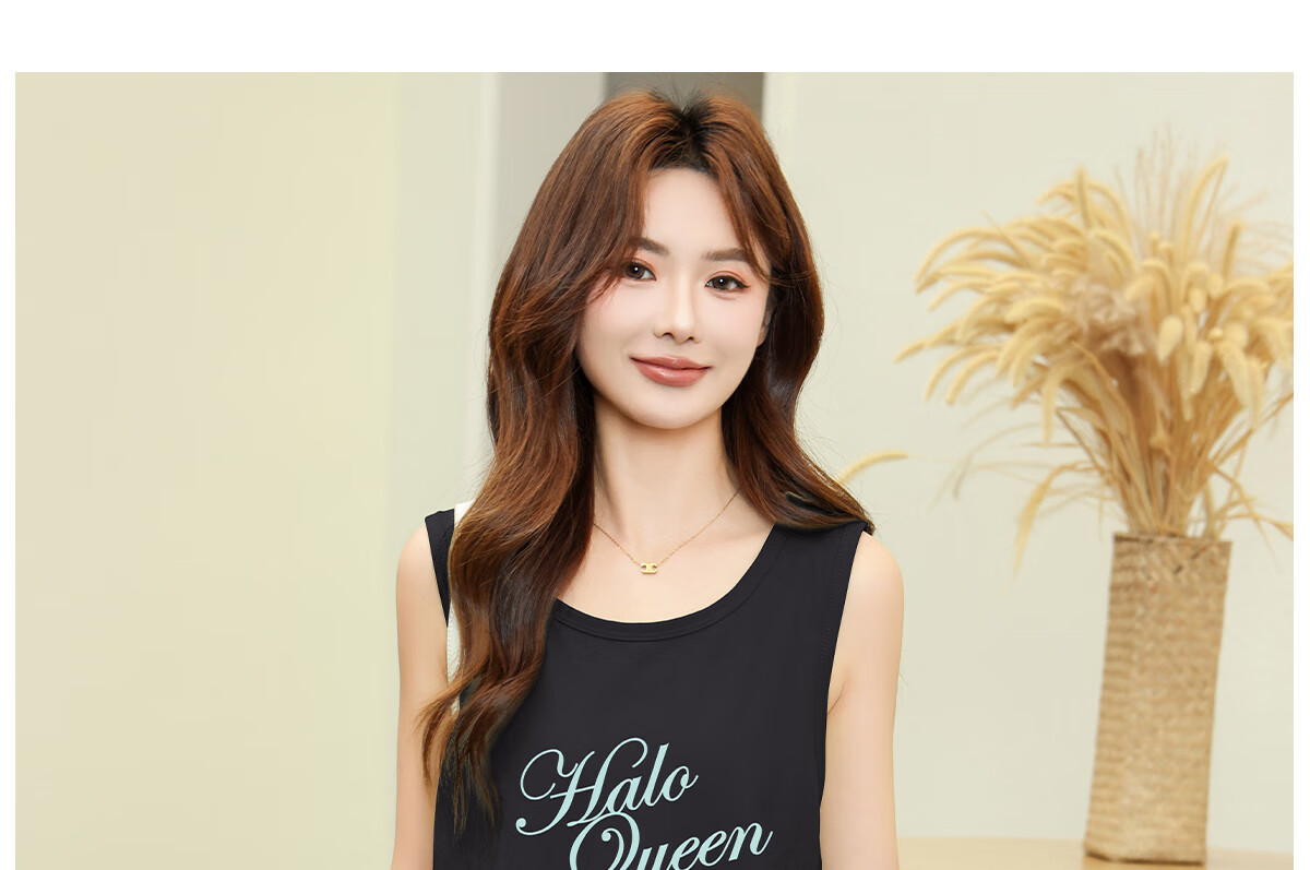 Halo Queen Women's American Style Sleeveless Tank Top Summer Casual Sports T-Shirt H142D3002 22