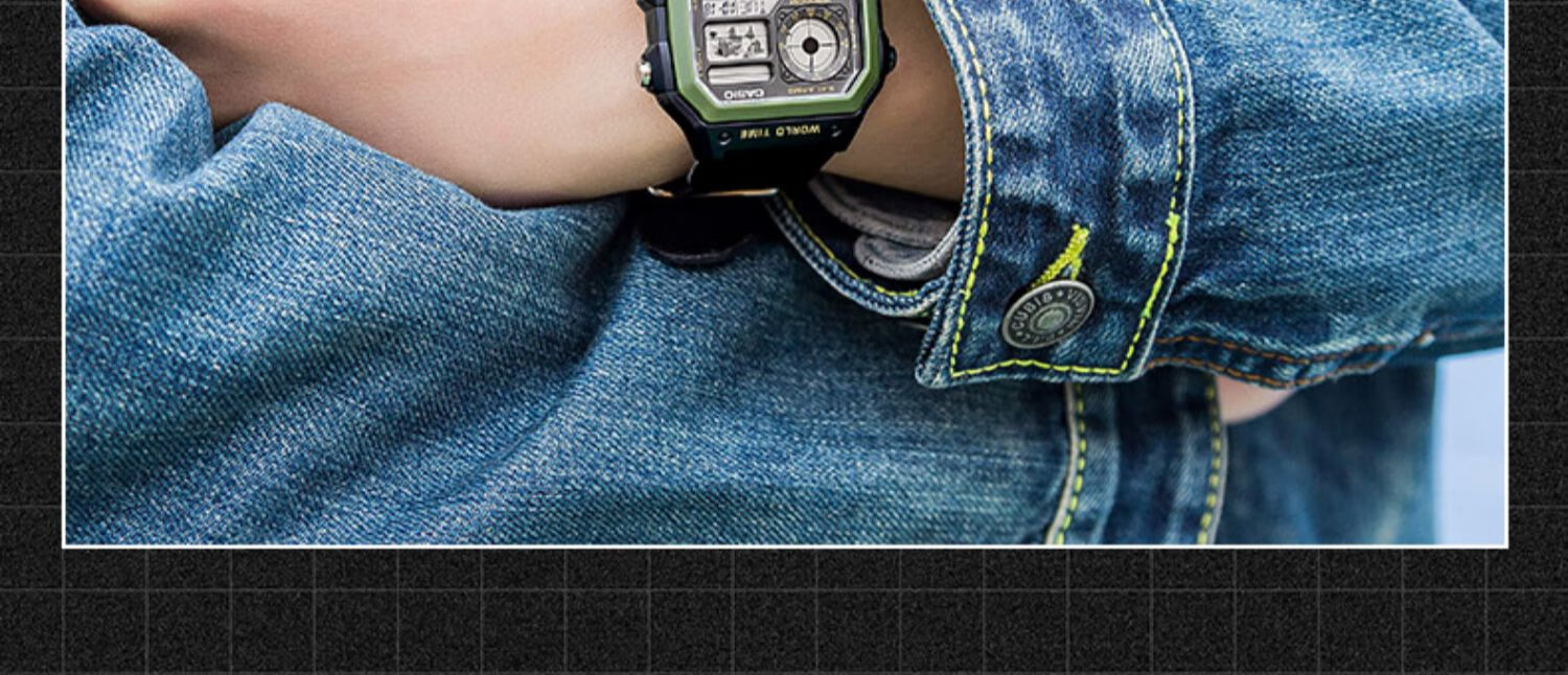 Casio Watch, Men's Retro Small Square Waterproof Sports Digital Watch for Students And Both Sexes, Japanese And Korean Gift, AE-1200WH 20