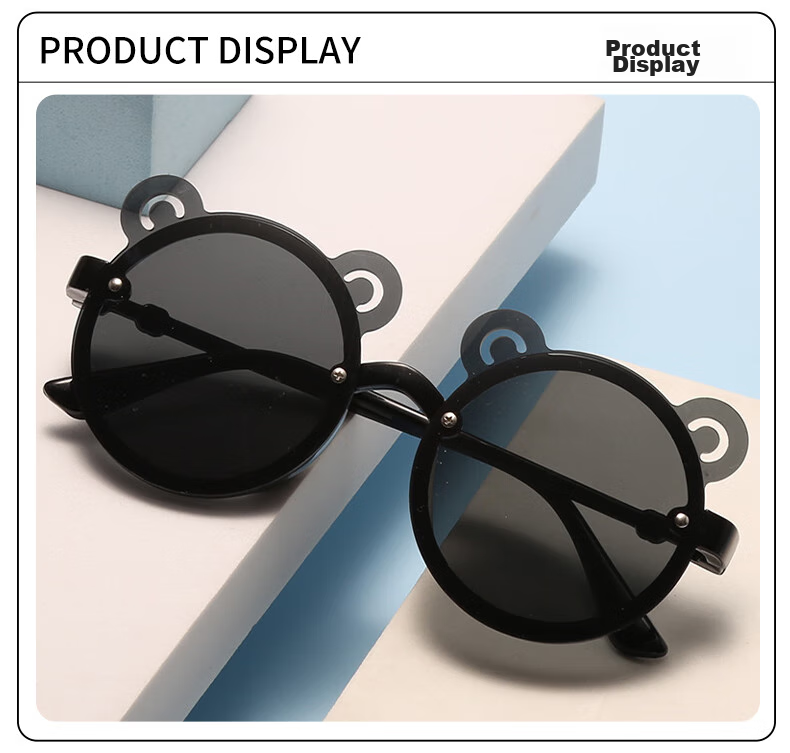 Baixiaoshe Folding Sunglasses for Children [Mifang Tea Color], 3006 Boys And Girls Baby UV Protection Sunglasses Glasses 10