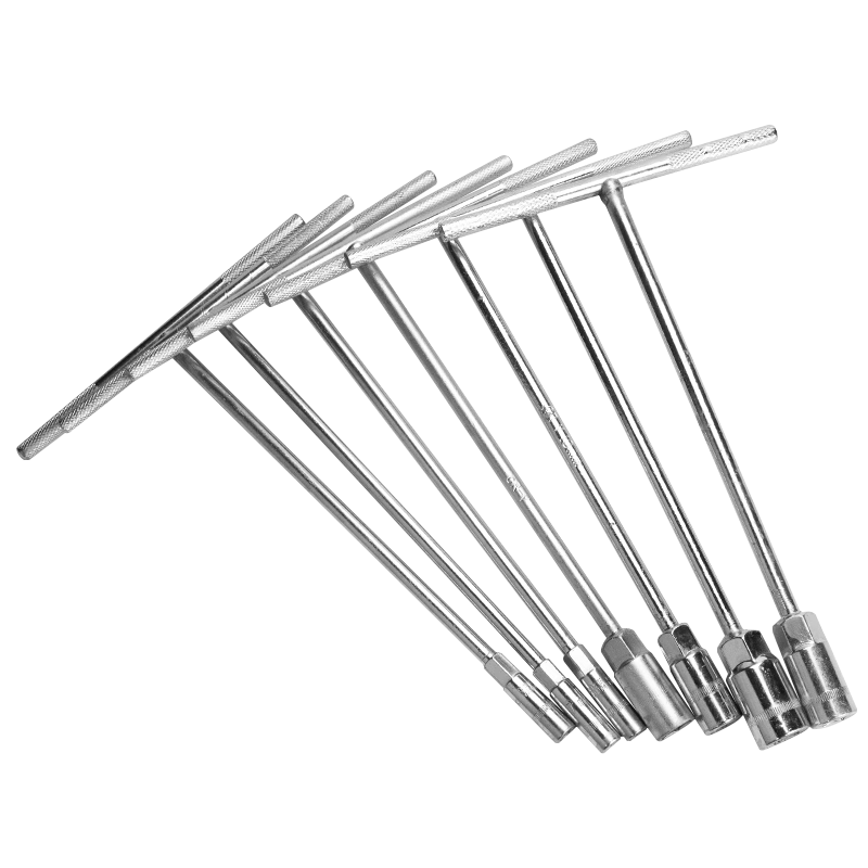 Haisidike T-Handle Hex Wrench Extended Socket T-Type Sleeve (8/10/12/13/14) [Jingcang] 5-Piece Set