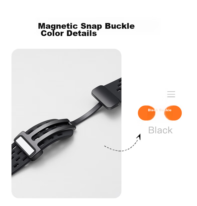 Mashi Compatible Apple Watch Band, Silicone Perforated Hollow Design for Ultra 4/3/iWatch/S12/11/10/9/8/7/6/SE, Breathable Magnetic Strap for Autum 5