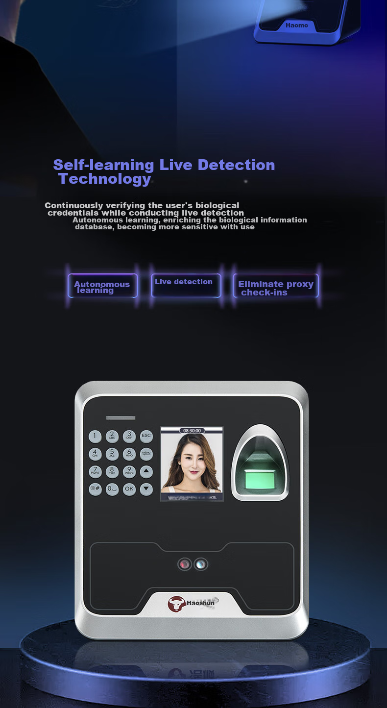 Haoshun (Hysoon) Smart Cloud Attendance Machine, Time Clock with Facial Recognition And Fingerprint, Wi-Fi Connected Attendance Machine, Remote Online Management, C39TW-BS 11