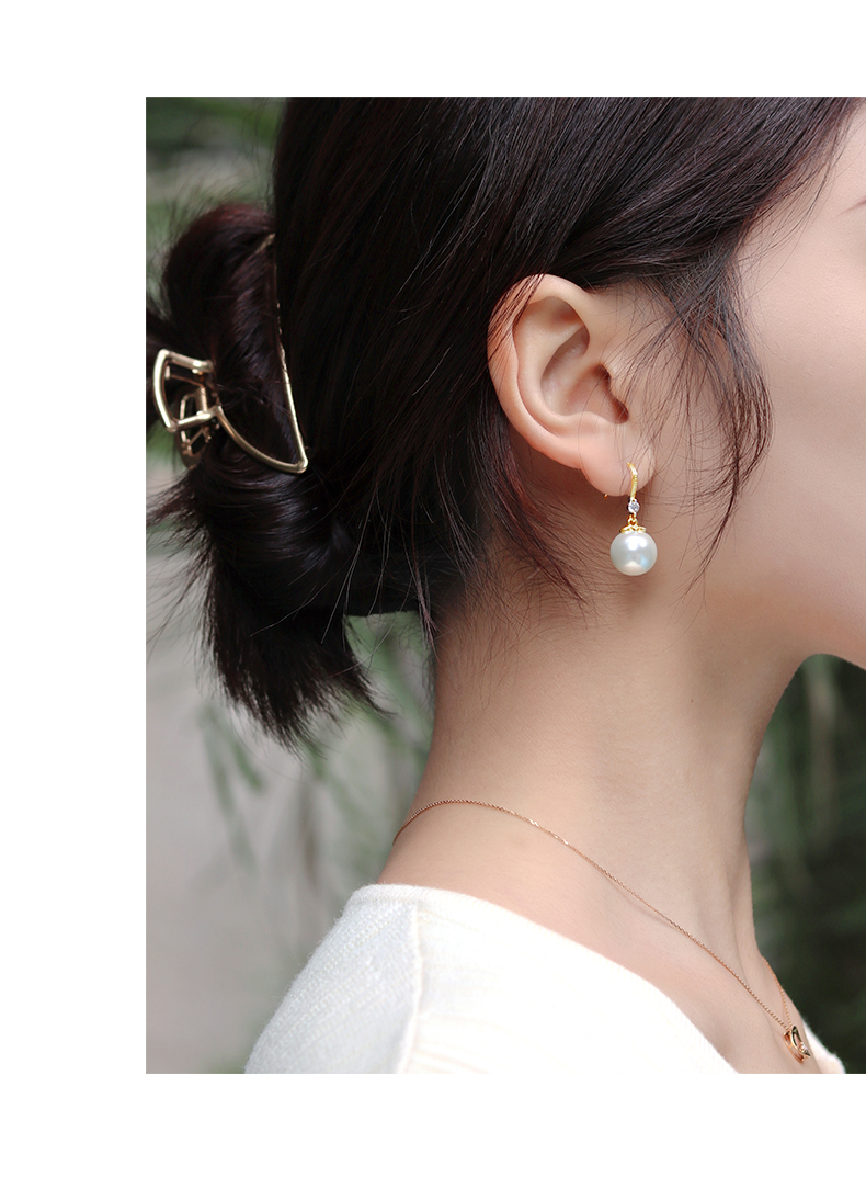 Qlady Rhinestone Imitation Pearl Silver Earrings for Women, Elegant And Luxurious Stud Earrings, 2026 New Year Silver Jewelry, Light Luxury Ear Ornaments, Birthday Gift 3