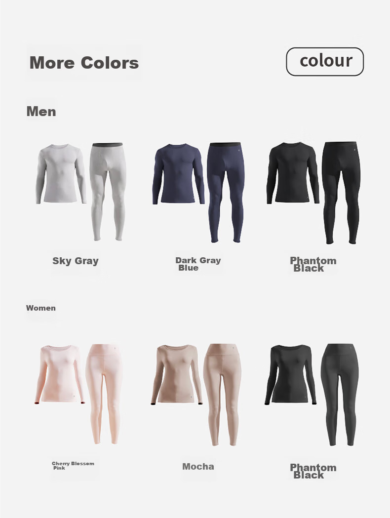 Yuejili Thermal Underwear Set for Men, Warm High-Elasticity Acrylic Undershirt And Long Johns, Antibacterial Comfortable Autumn Wear, Breathable Mid-Autumn Festival Gift 13