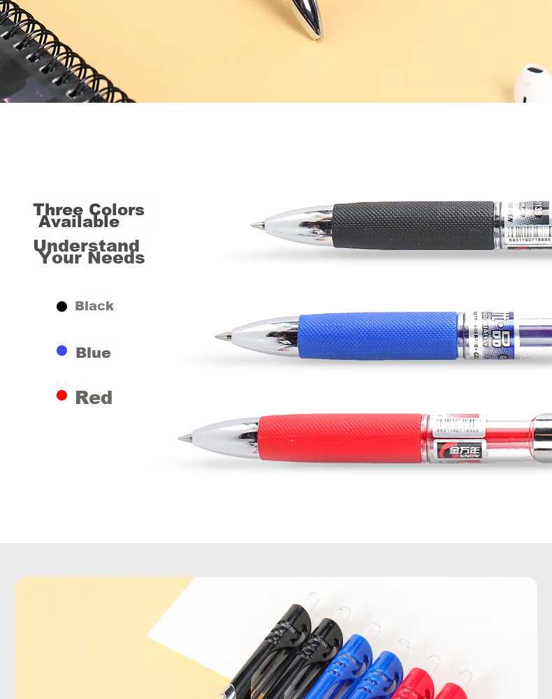 Genvana [12 Retractable] 0.5mm Red Gel Pen Comfortable Writing Push-Button Classic Bullet Tip Signature Pen for Training Exams Practice Office G-1326 2