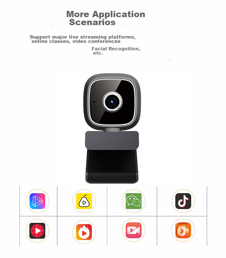 GESOBYTE C203 720P HD Webcam with Independent High-Definition Microphone for Live Streaming, Video Calls, Conferences, Online Teaching, Home Use, Laptop And Desktop USB Interface, Plug-And 10
