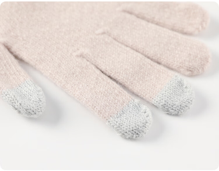 JIUMU Wool Thermal Gloves for Women, Winter Thickened Cold-Proof, Suitable for Cycling And Driving, Touchscreen Compatible Knitted Wool Gloves 15