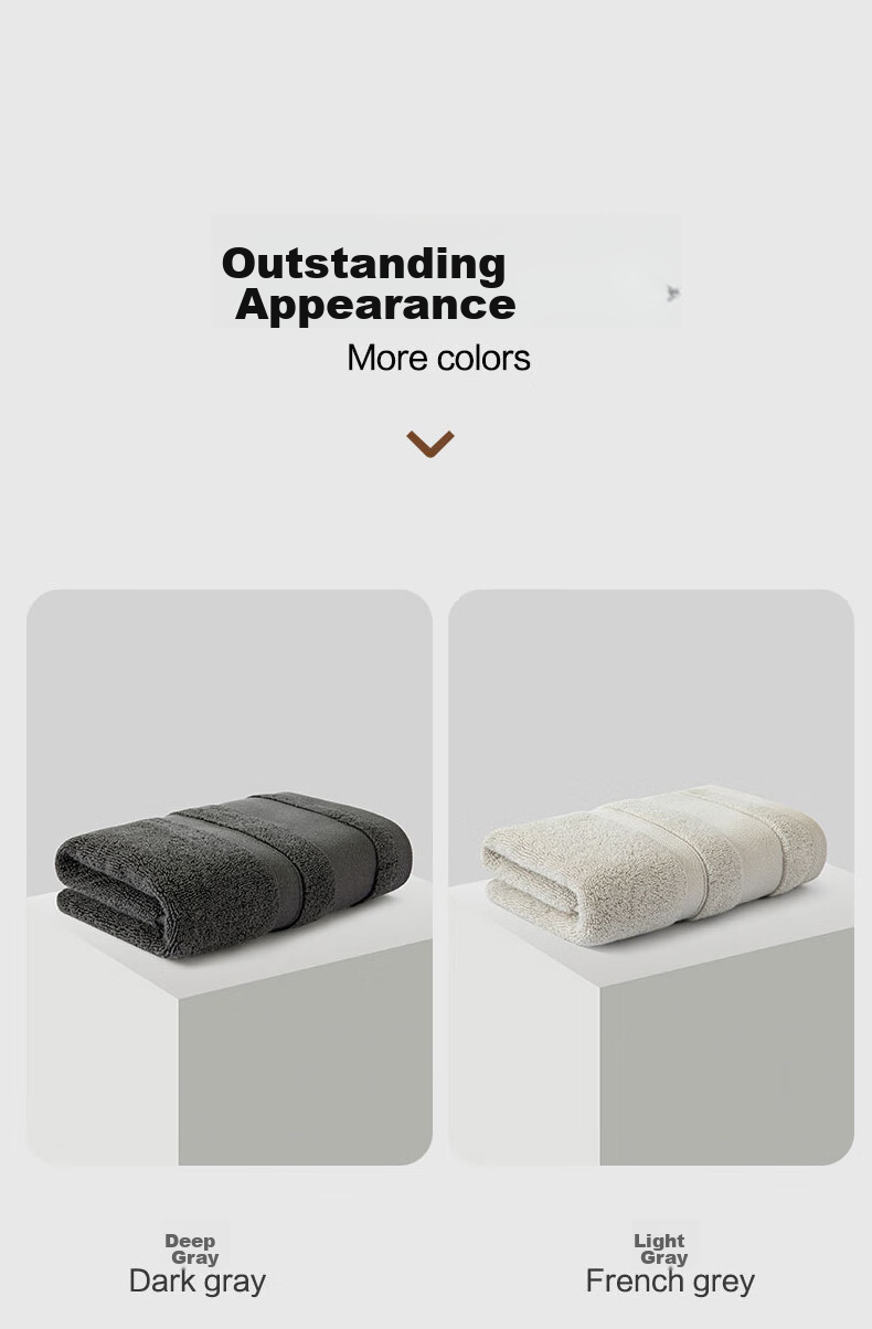 Sanli Towel, High-End Five-Star Hotel Quality, Thickened Adult Sports Towel for Men's Bathing, Pure Cotton, 2 Pieces 12