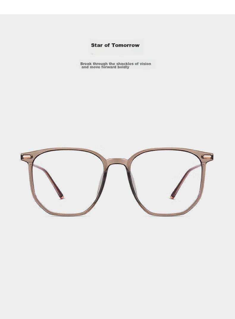CAPONI Anti-Blue Light Glasses for Women with Myopia, Photochromic Non-Prescription Glasses for Men, Ultra-Light Cold Tea Frameless Glasses, Can Be Fitted with Prescription Lenses And Astigmatism Correctio 21