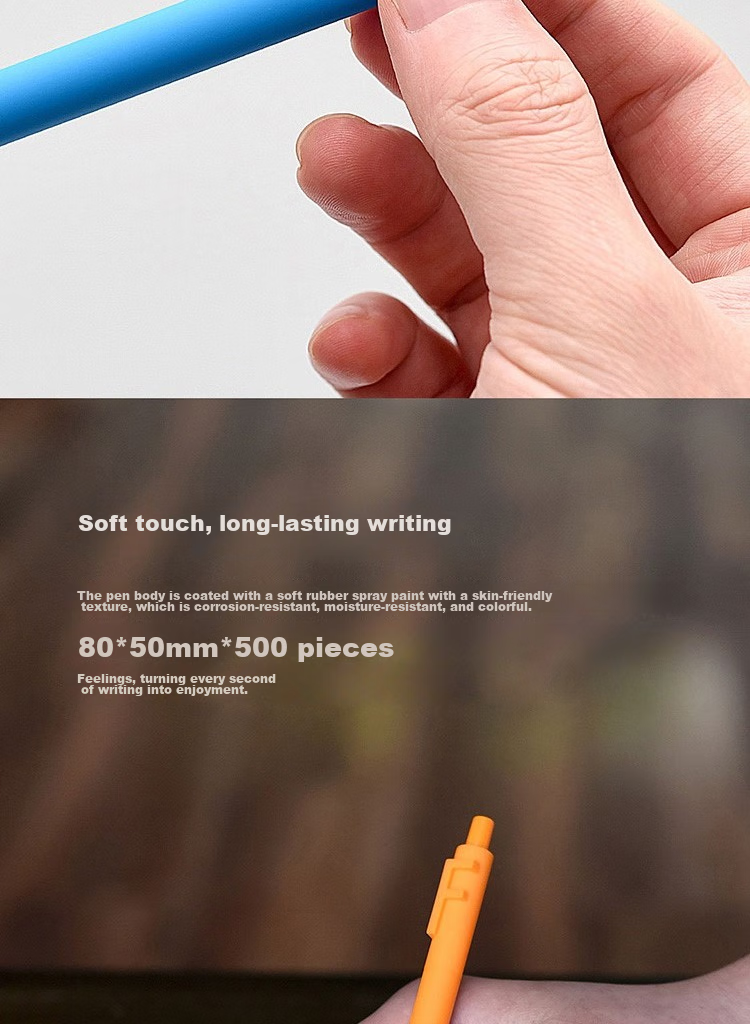 KACO Wensai Aixin Pen, Quick-Drying, Student Exam Pen, Black Pen, Gel Pen, High-Quality Creative Retractable Pen, Signature Pen, Ink Pen, Carbon Pen, 0.5mm, Black, K1032-Aixin, Single Pe 6