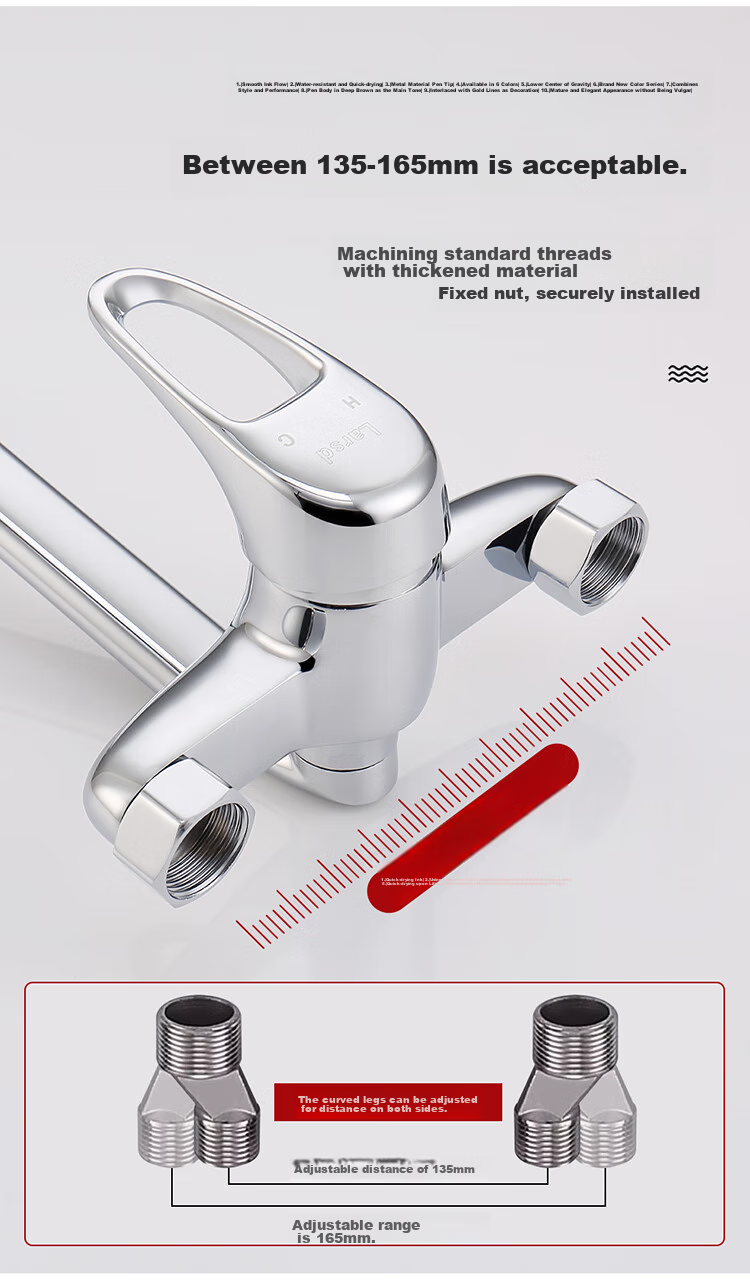 Larsd Wall-Mounted Kitchen Faucet, Hot And Cold Rotatable Sink Faucet for Vegetable Washing Basin And Balcony, Mixing Valve Faucet LD75012 9