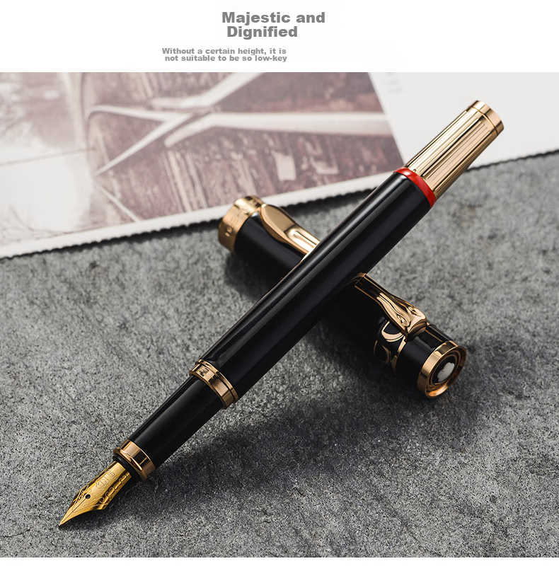 HERO Fountain Pen Gift Box, Shaohua Series, High-Quality Adult Calligraphy Business Signature Pen for Men And Students, Birthday Gift for Boys, Three-In Gold 10K 11