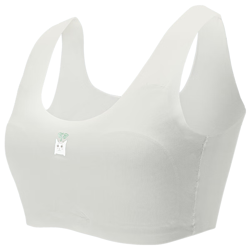 Hodo Girls' Modal Mesh Breathable Vest, First Stage Bra, Middle School Student Camisole, X3016 Off-White, Size 170