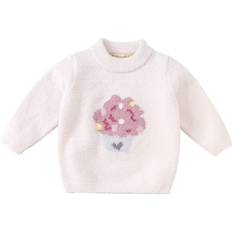 DAVE & BELLA Children's Chenille Sweater Pullover Knitwear for Boys and Girls Autumn Winter Baby Toddler Knit Top for Boys