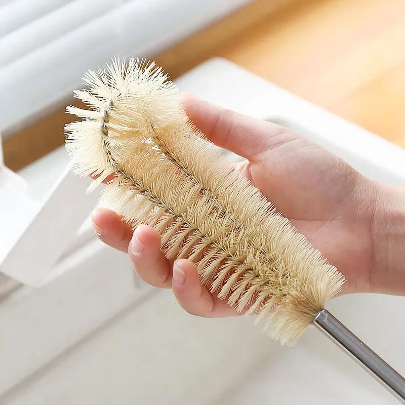 FOOJO Long Handle Cup Brush 39cm Extended Wooden Handle Bottle Brush Multi-Functional Kitchen Cleaning Pot Scrubber 14