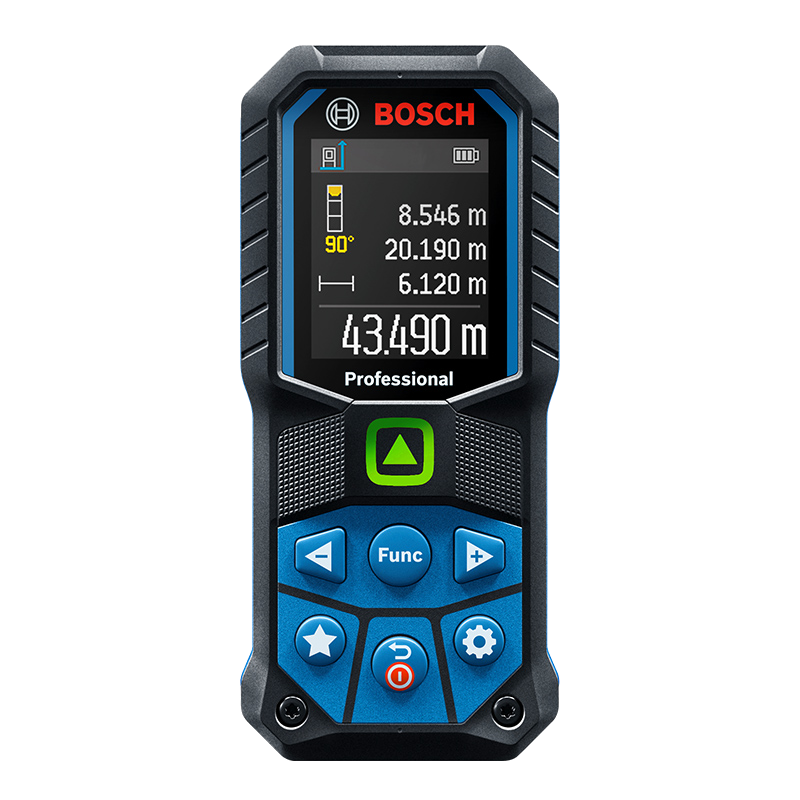 BOSCH Laser Distance Meter, Multifunctional Measurement, Green Light, Professional Grade Laser, IP65 Waterproof And Dustproof, 50 Meters, GLM 50-23 G