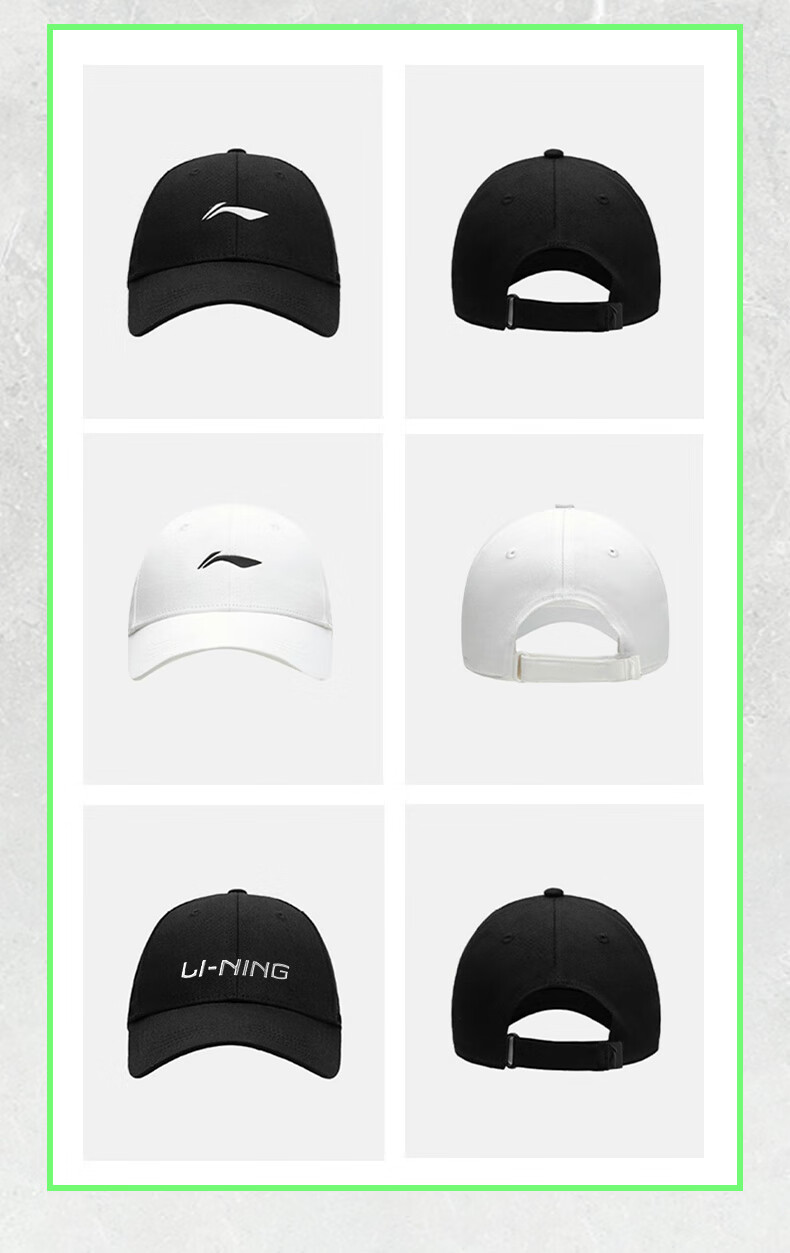 Li-Ning Baseball Cap, Wide Brim Hat for Men And Women, Summer Style, Face-Slimming Effect, High-End Quick-Dry Lightweight Sun Protection Cap 11