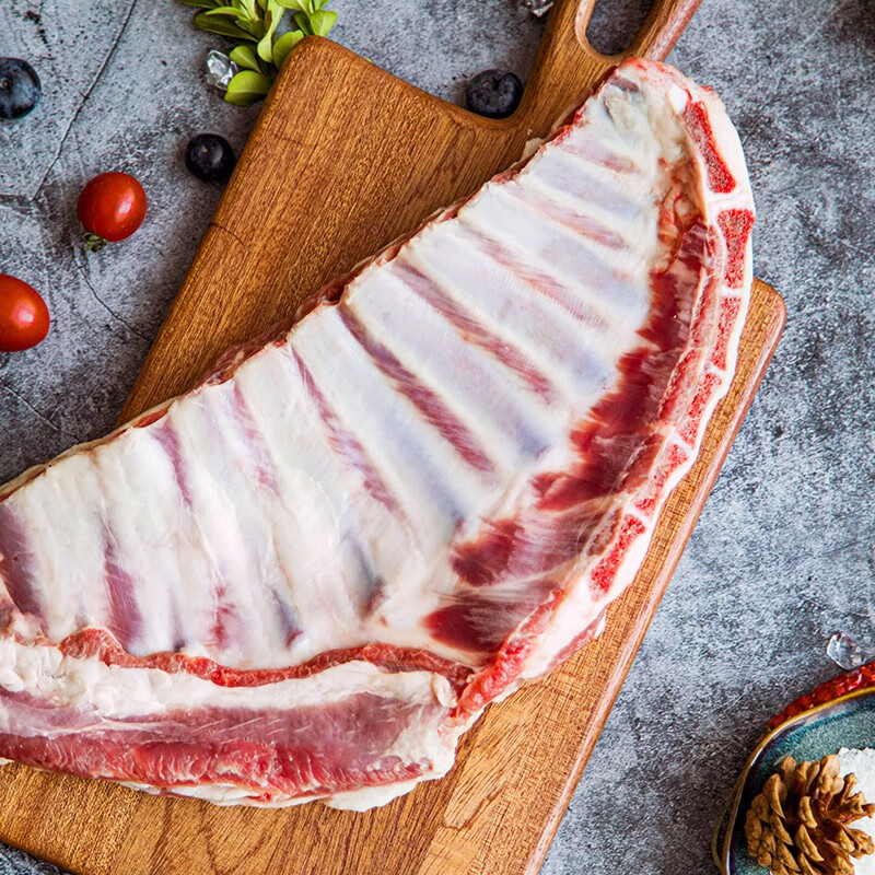 边塞风宁夏盐池滩羊肉羔羊肋排净重2斤 原切烧烤炖煮食材 地理标志产品