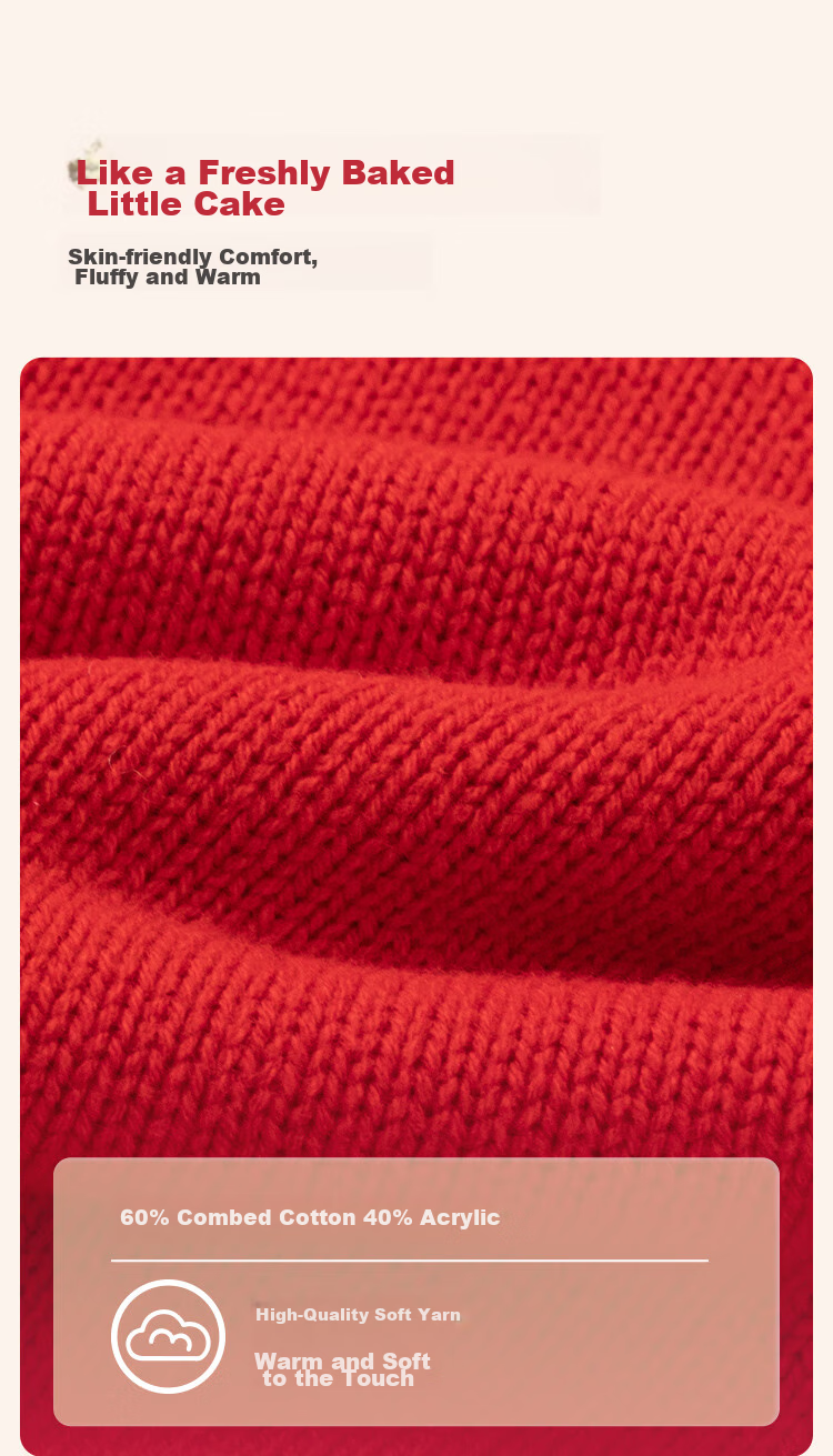 BALABALA Children's Clothing, Kids' Sweater for Boys And Girls, Autumn And Winter Parent-Child Pullover Knit Sweater, New Year's Outfit, 208125103203 5