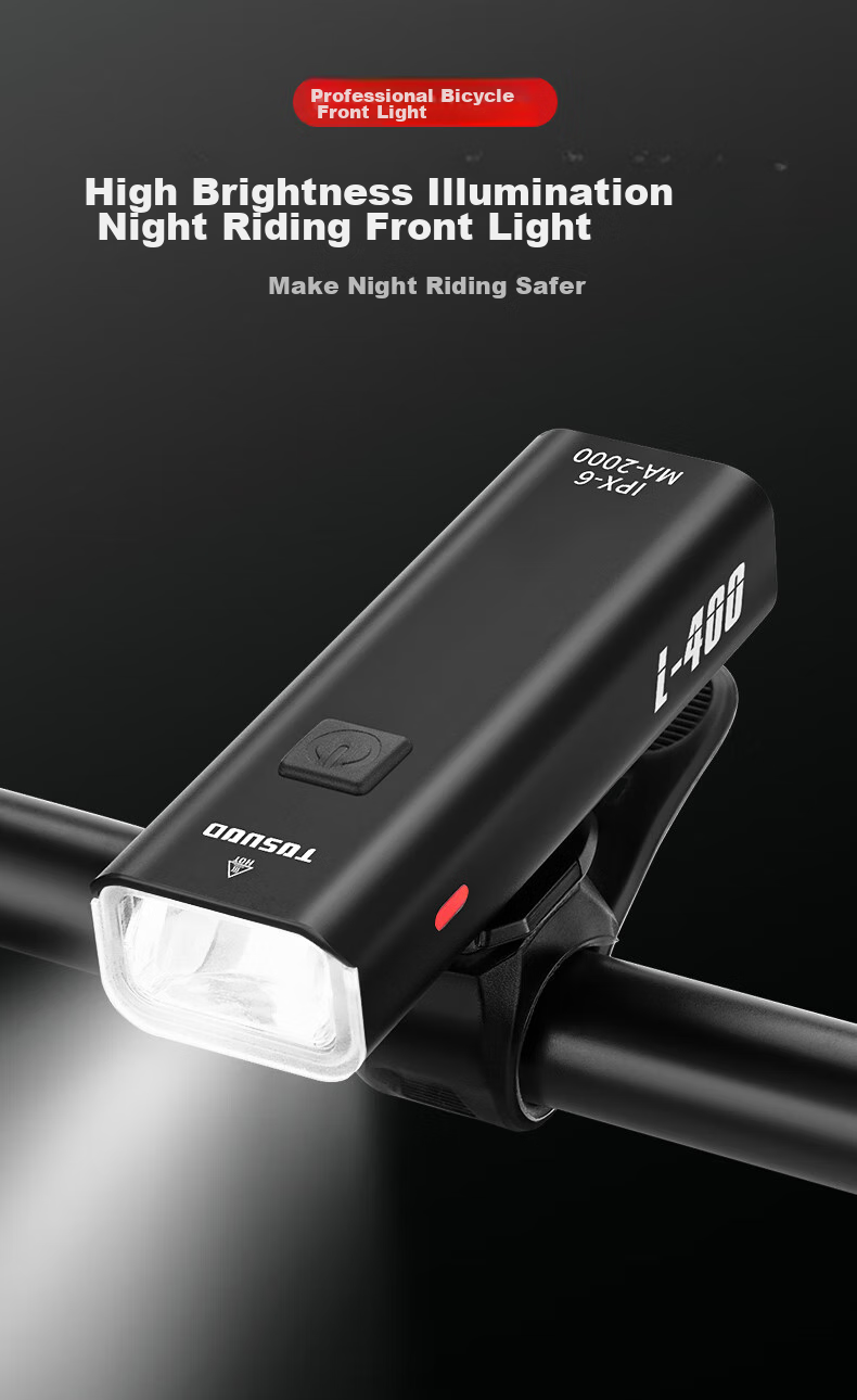 Tasiduizhang Bicycle Light, Road Bike Night Riding Front Light, Mountain Bike High-Intensity Flashlight, Cycling Equipment, 200 Lumens 1