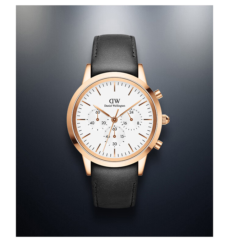 DanielWellington DW Men's Watch, Three-Eye Chronograph, Business Stainless Steel Quartz Wristwatch, Birthday Gift for Boyfriend, DW646 4