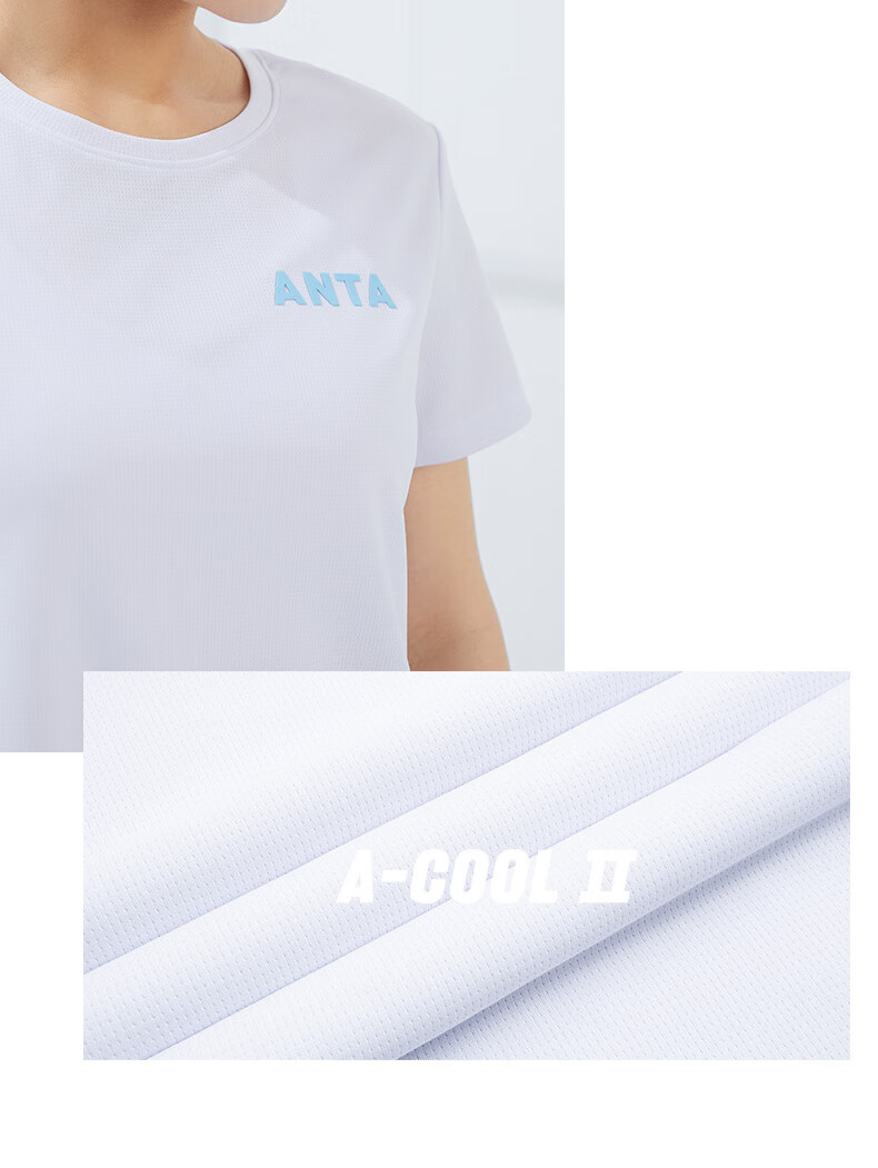 Anta Quick-Dry Sports Set | Women's Summer New Breathable Short Sleeve and Shorts Badminton Two-Piece Set with Anti-Exposure Design 23
