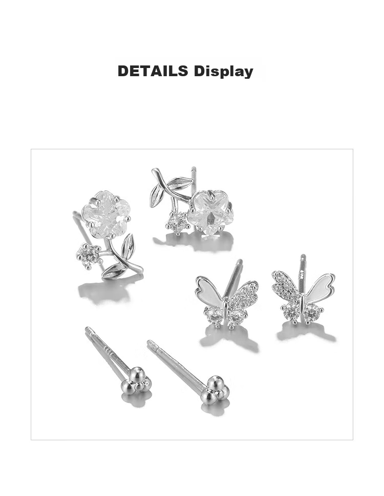 Clect Three-Piece Earrings Set for Women, Fashionable And Elegant Ear Jewelry Set, Versatile Light Luxury Fashion Birthday Gift for Girlfriend 9