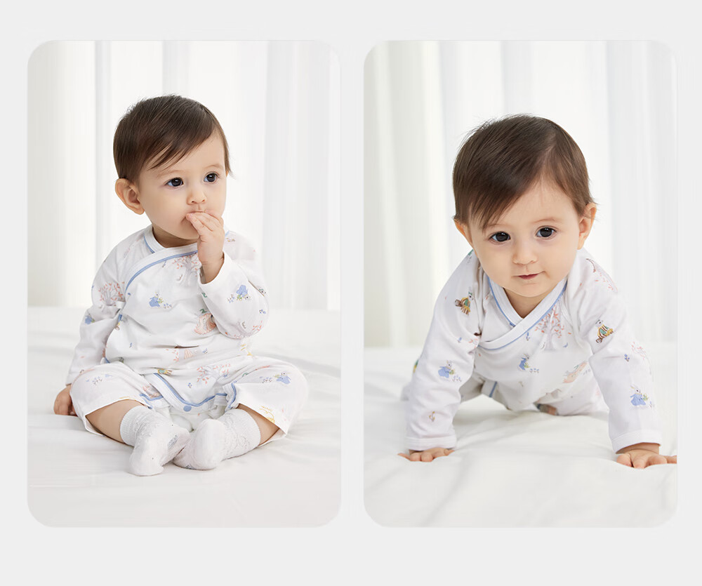YEEHOO Baby Clothes All-Season Onesie for Boys And Girls, Long-Sleeve Romper, 7A Antibacterial Newborn Clothing 34