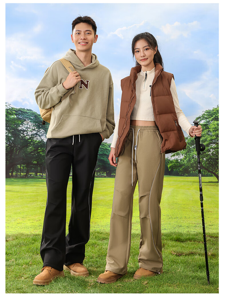 LangSha Softshell Pants Unisex Autumn Winter Fleece Outdoor Skiing Windproof Water-Repellent Cotton Hiking Mountaineering Trousers 4