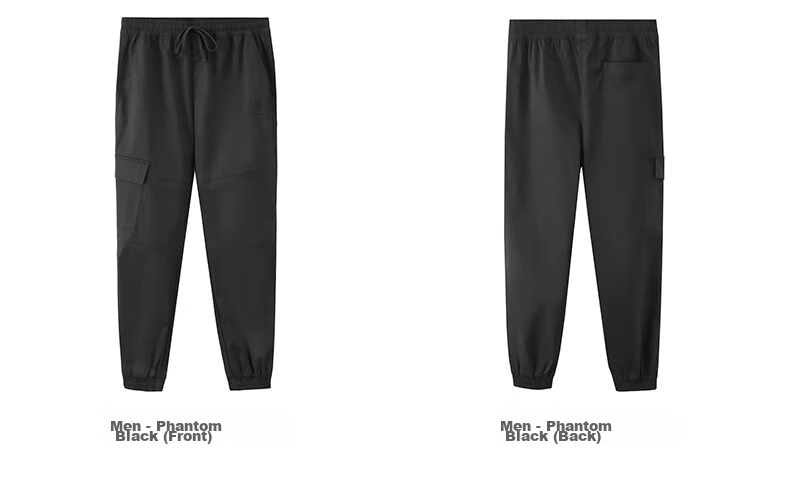 CAMEL Men's Sports Casual Pants, Water-Repellent Woven Jogger Sweatpants, J13CAVLR060, Phantom Black, XL 35