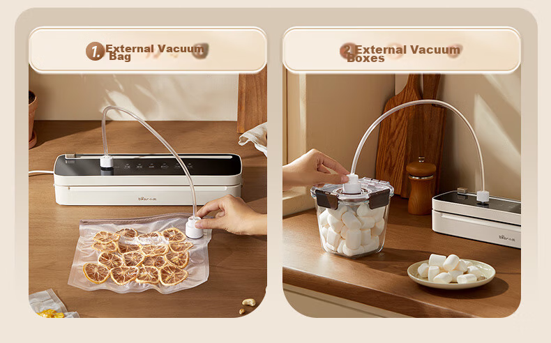 Bear Vacuum Sealing Machine, Home And Commercial Fully Automatic Vacuum Sealing All-In Machine, Dry And Wet Dual-Use Vacuum Sealer Packaging Machine FKJ-G01F2 21