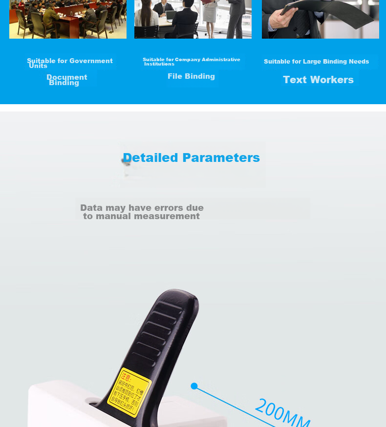 KW-Trio Double-Headed Stapler, Two-Row Two-Pin Stapler, Dual-Nail Administrative Standard Labor-Saving Stapling Machine, Can Bind A3 Documents with 50 Pages in The Middle 3