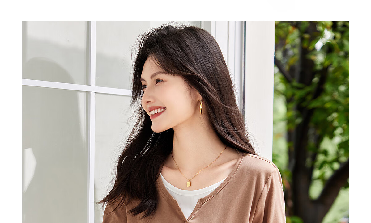 Taxiang Long-Sleeve T-Shirt for Women, Wilderness Maillard Small V-Neck Faux Two-Piece Top T-Shirt Spring Autumn Contrasting Color Base Shirt T143T2042 4