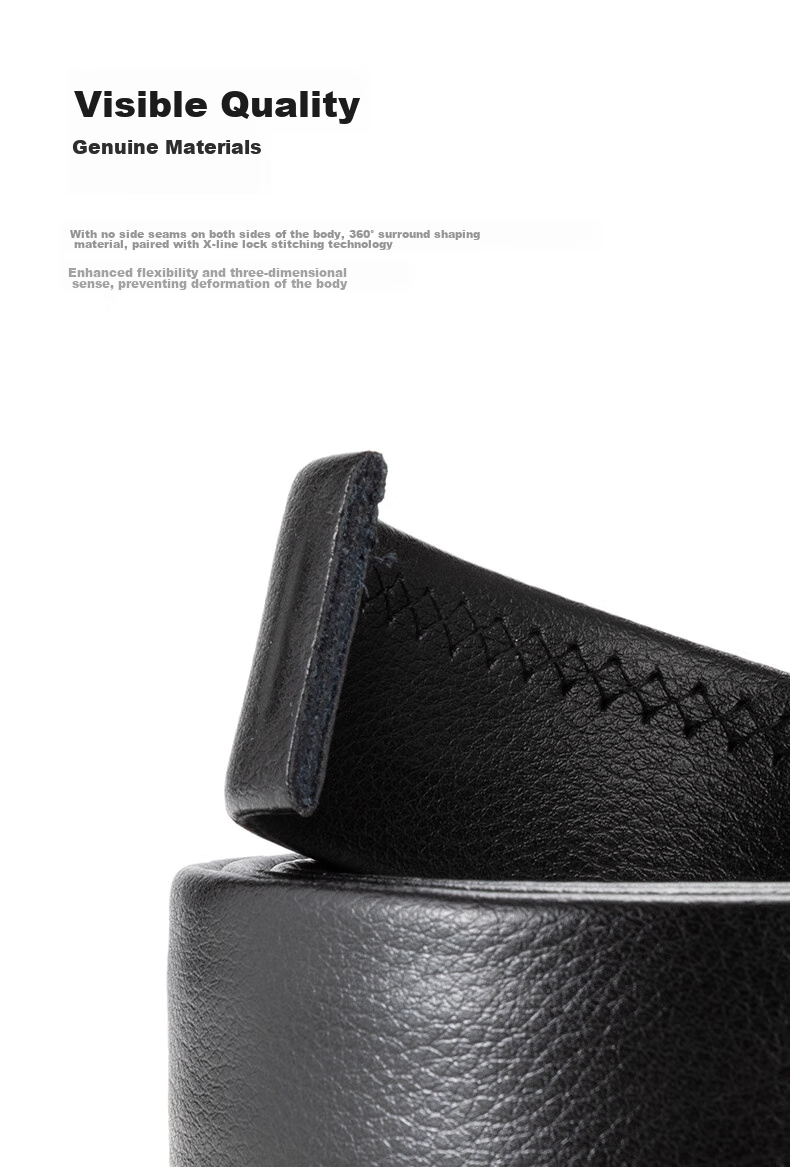 Aokang Men's Leather Belt, Casual Business Automatic Buckle Waistband, Birthday Gift for Husband 8