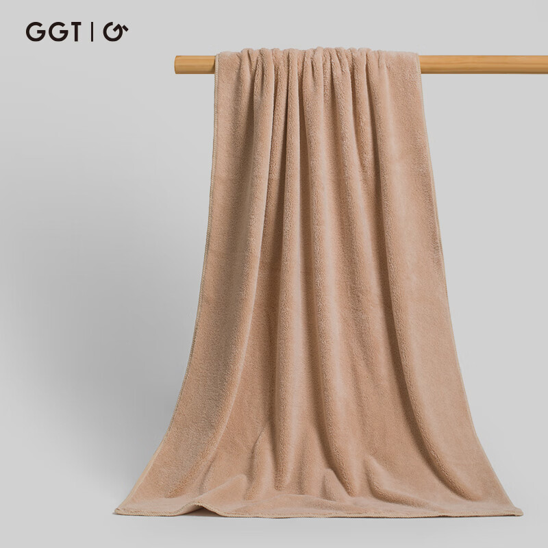 GGT Japanese Men's Bath Towel, Quick-Drying Absorbent Large Bath Towel, Adult Non-Shedding Towel for Women, 80*200 Cm, Coffee Color