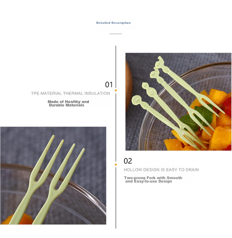 Xingfang Disposable Forks, 100-Piece Set, 50-Piece Set * 2 Boxes, Fruit Picks, Fruit Forks, Children's Cake Forks 7
