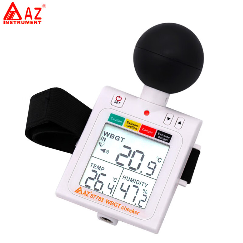 AZ Taiwan Hengxin Wearable Heat Index Meter AZ 87783 Heat Stroke Prevention Thermometer And Hygrometer WBGT Tester