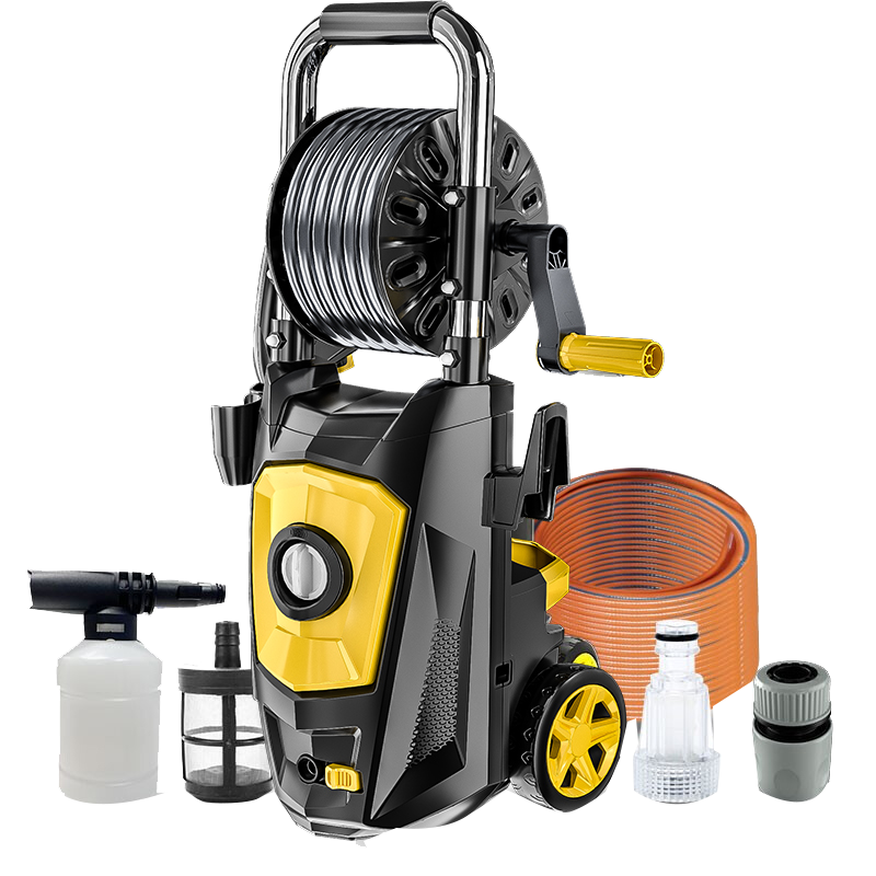 POHIR Car Wash Machine, Household High-Pressure Water Gun, Powerful Floor And Car Washing Water Gun, 2100W Car Washing High-Pressure Water Pump, Garden Floor Cleaning