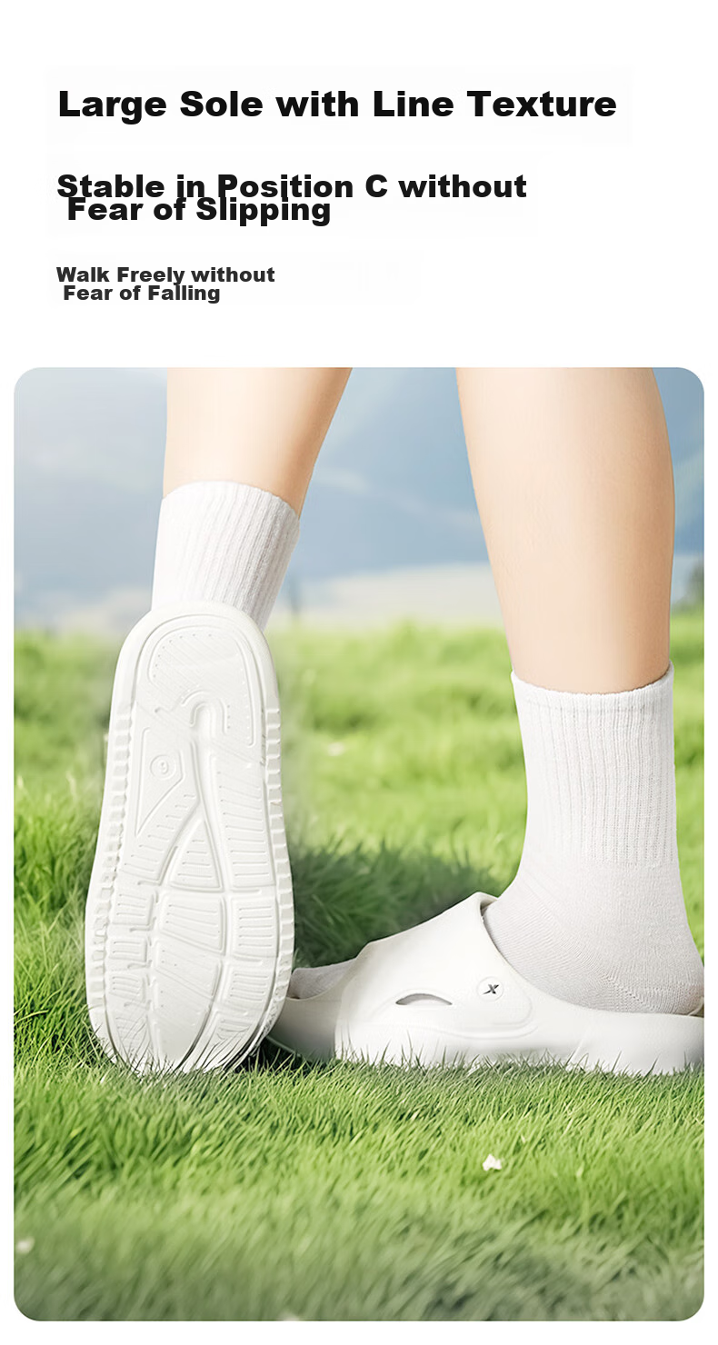 XTEP Sports Slippers for Men, Single-Strap Sandals, Summer Outdoor Wear, Couple Slippers, A043, White, Size 42-43 7