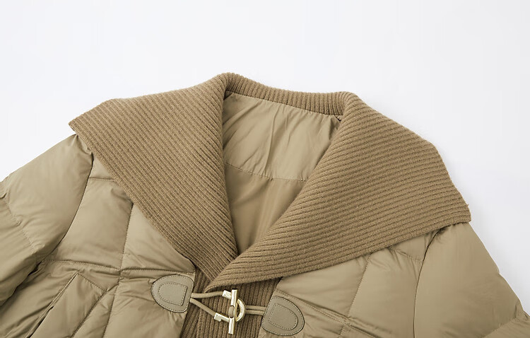 Dme [Mikero Warm Oxygen Bar] Winter Lightweight High-Heat Retention 90% Duck Down Ribbed Lapel Short Women's down Jacket 6