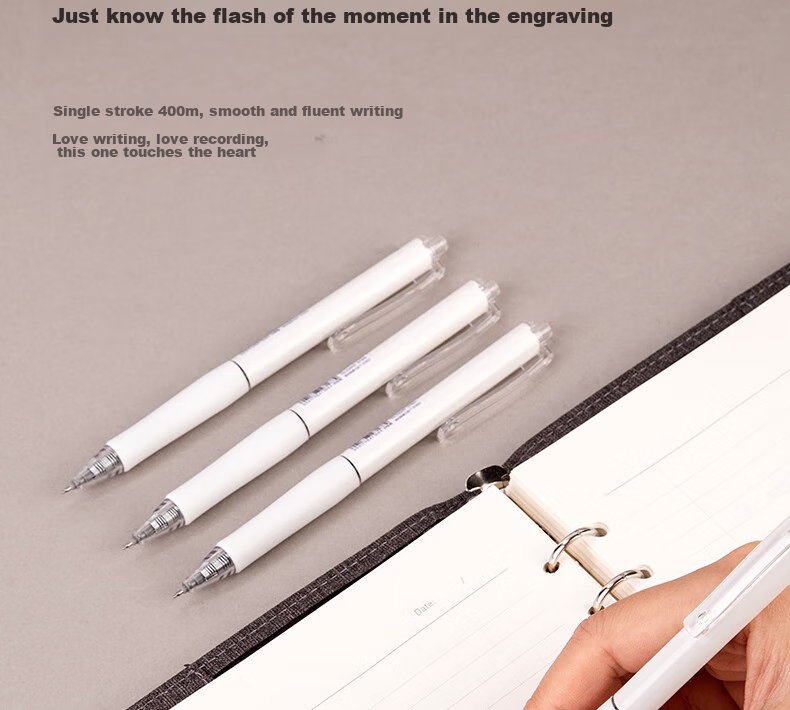 Deli Retractable Exam Pen for Beginners, Stylish ST Tip, Student Exam-Specific Gel Pen, Quick-Drying Smooth Writing, Black 0.5mm, 5 Pens/Box, 33803 for College Entrance Exams 9