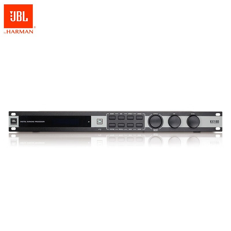 JBL KX180 Professional Digital Front-End Processor for KTV, Karaoke, Stage, Meetings, And Microphone Anti-Howling Audio Processor